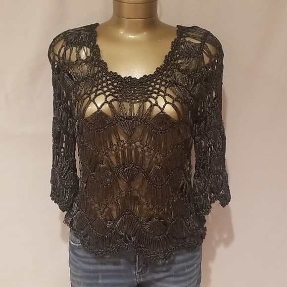 Sioni Tops - SIONI OPEN CROCHET TOP